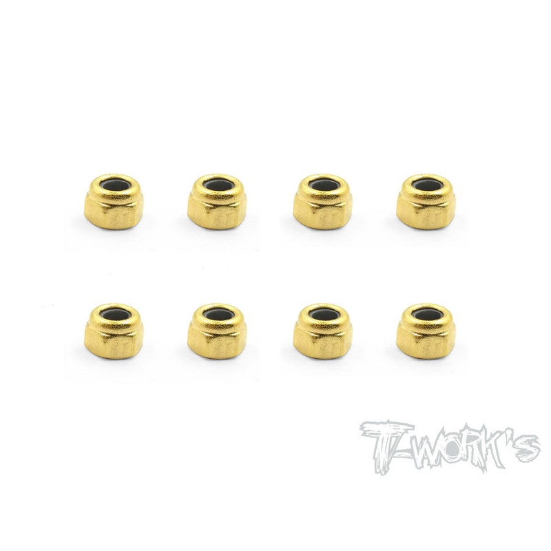 GSS-3LN  Golden Plated M3 Lock Nuts ( 8pcs. )