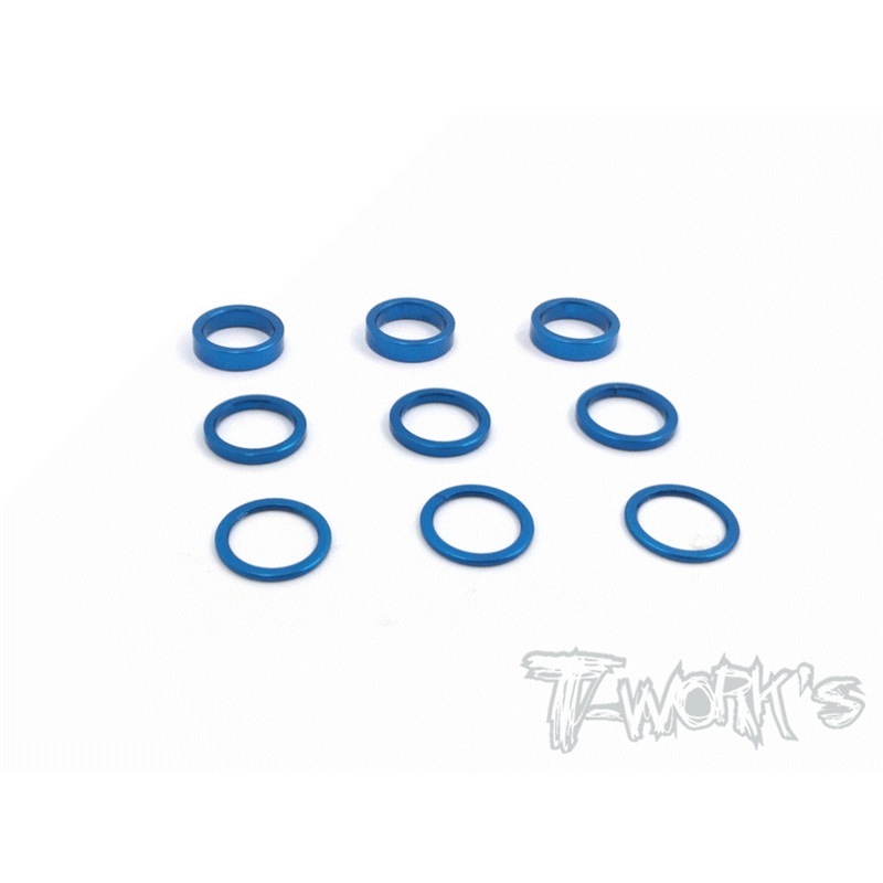 TA-111 Alum. 7075-T6 6.38mm Bore Washer 0.5 , 1, 2mm Each 3pcs.