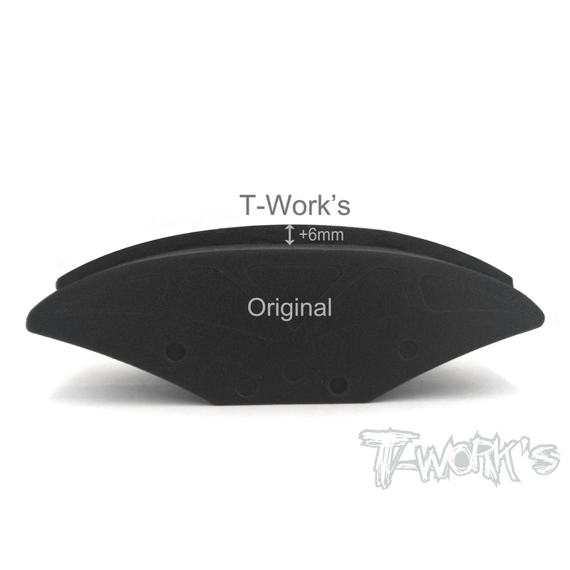 TA-115-Y Hard Foam Bumper +6mm For Yokomo BD7/BD7'16/BD8/BD8'18