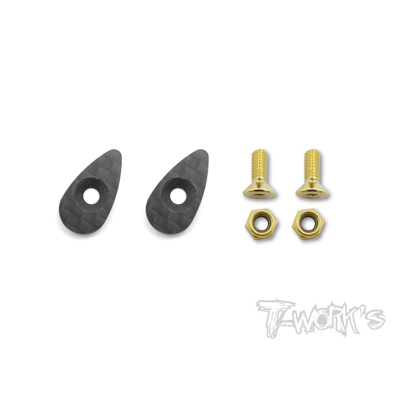 TA-119  2mm Graphite Drop type Wing Washer ( 2pcs. ) For 1/10 Touring Car