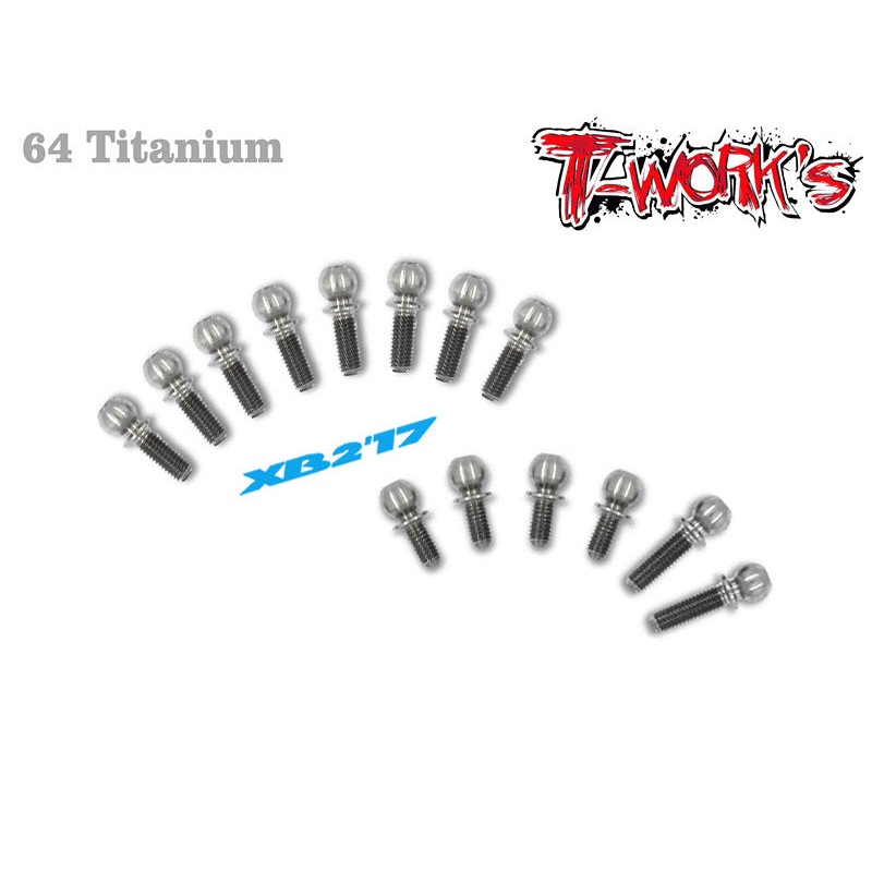TP-056 64 Titanium Ball End set ( For Xray XB2C'17/XB2C 2018 )