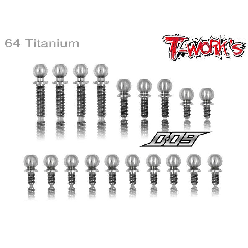 TP-057 64 Titanium Ball End set ( For VBC WildFire D09 )