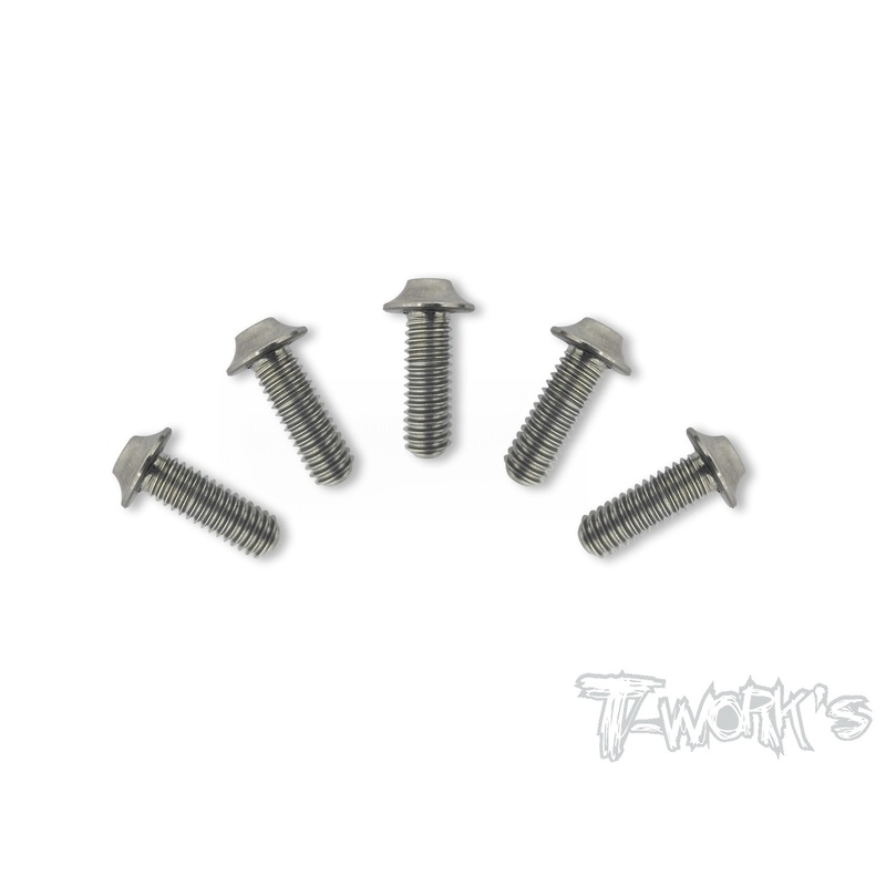 TSS-U-5 M4 64 Titanium Hex. Socket UFO Head Screw 5pcs.