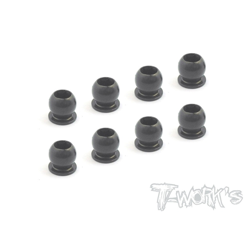 TE-155-X   7075-T6 Hard Coated Alum. 5.8mm Shock End Ball  ( For Xray X12 2021 EU/US/T4'15/16/17/18/19/20/T4F/NT1'19/ X1 2023 ) 8pcs.