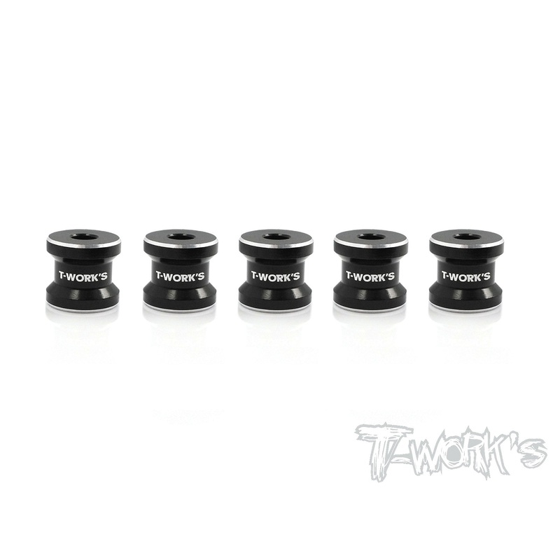 TE-172 Alum. Rear Stiffener bushing ( For Serpent SDX4 ) 5pcs.