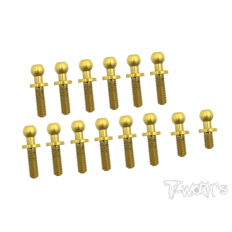 TN-001-YZ2 Titanium Nitride Coated Steel Ball End set ( For Yokomo YZ-2 )