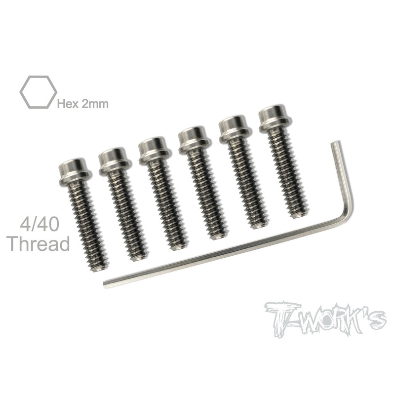 TSS-440 4/40 Screw With 2mm Hex Socket