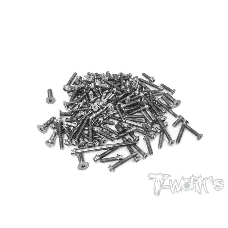 TSSU-D817-V2 64 Titanium Screw set ( UFO Head )135pcs.( For HB Racing D817 V2 )