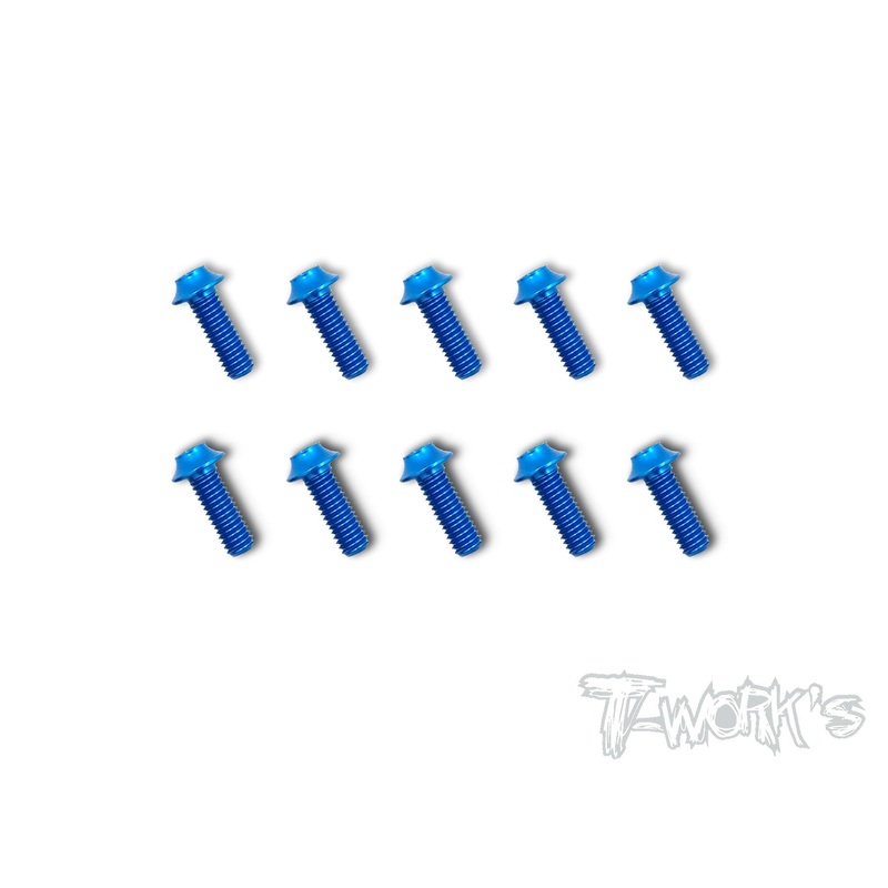 ASS-UB 7075-T6 Hex. Socket UFO Head Screw(Blue) 10pcs.
