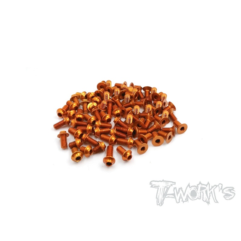 ASSU-M3-10 7075-T6 3mm Screw set(UFO Head) ( 10 Items Each 10pcs.)