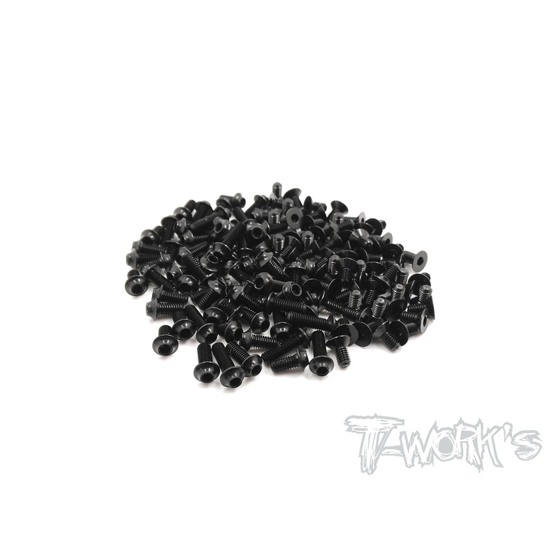 ASSU-MTC1 7075-T6 Black Screw set(UFO Head) 106pcs.(For Mugen MTC1)