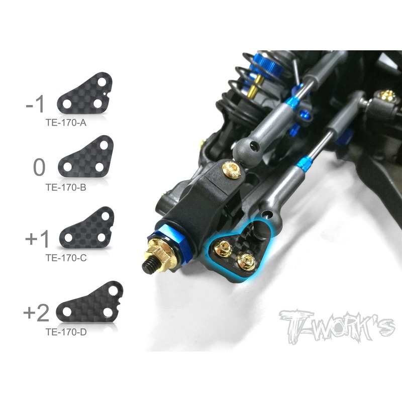 TE-170 Graphite Steering Block Arm Set For Team Associated RC10 B64/B64D