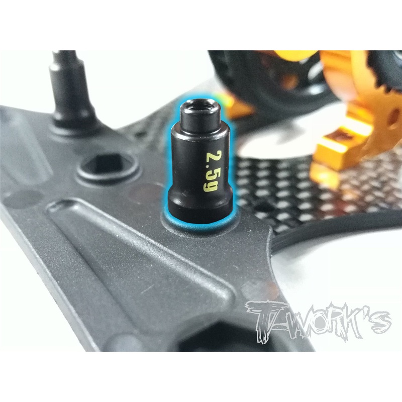 TE-181 Brass Bumper Post  ( For Xray T4'17/18/T4'19/T4'20 ) 2pcs. Each 2.5g