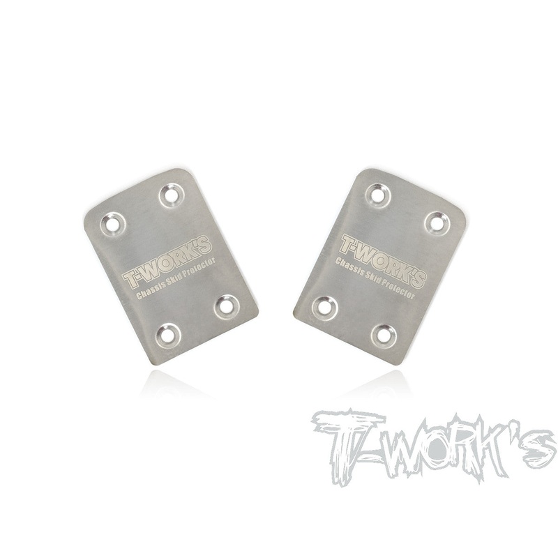 TO-220-410 Stainless Steel Rear Chassis Skid Protector ( Tekno EB410/ET410/EB410.2 ) 2pcs.