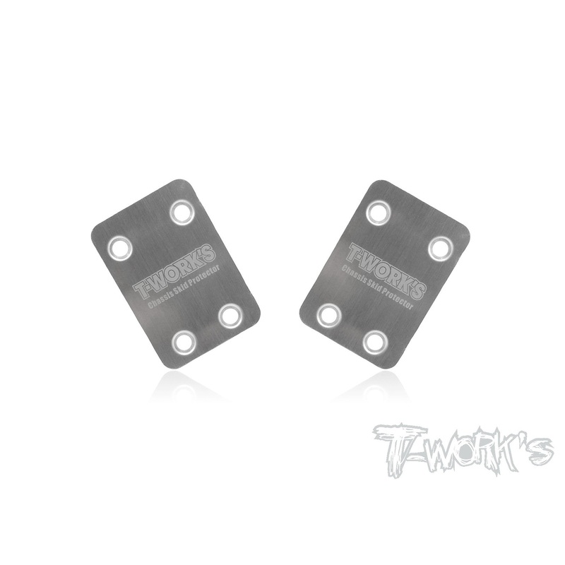 TO-220-K Stainless Steel Rear Chassis Skid Protector ( Kyosho MP9/MP9e EVO/MP10/MP10E ) 2pcs.