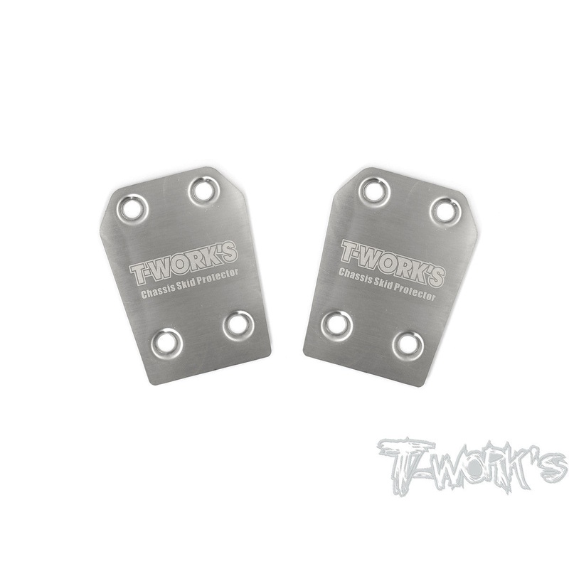 TO-220-RC8 Stainless Steel Rear Chassis Skid Protector ( Team Associated RC8 B4.1/B3.1/B3.2/B4/T3.2/T3.2E ) 2pcs.