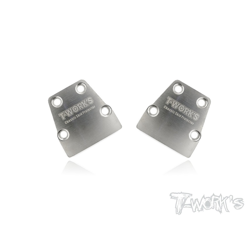 TO-220-T Stainless Steel Rear Chassis Skid Protector ( Tekno NB48.4 / EB48.4) 2pcs.