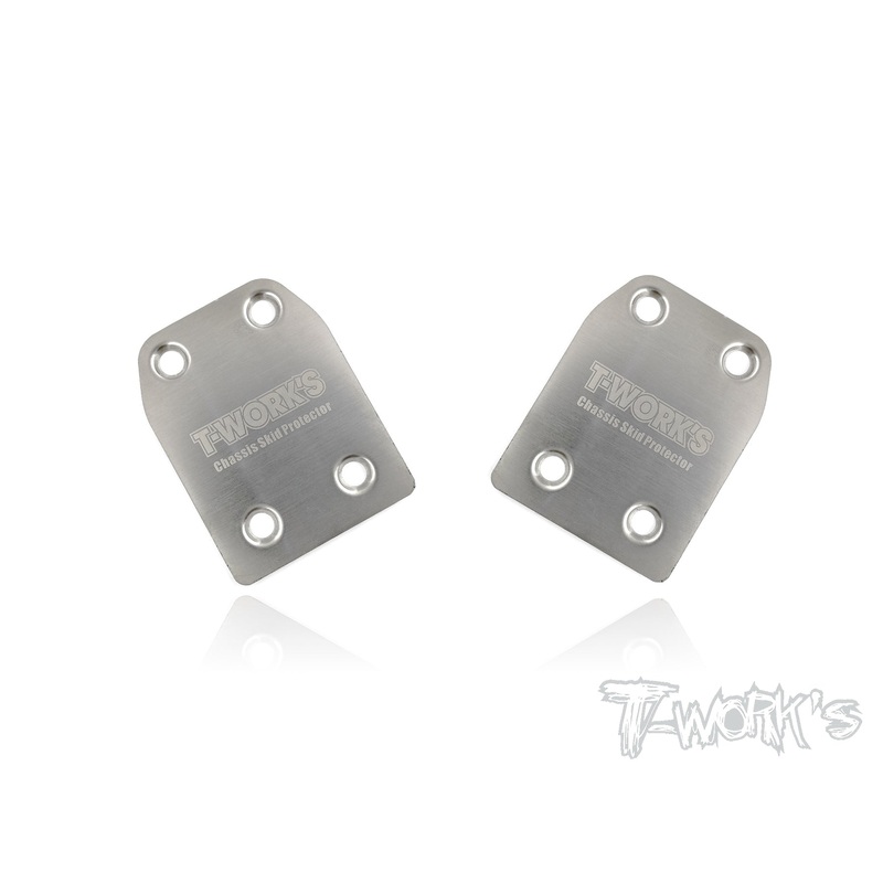TO-220-X Stainless Steel Rear Chassis Skid Protector ( Xray XB8, XB9,XB8E,XB8'22 ) 2pcs.
