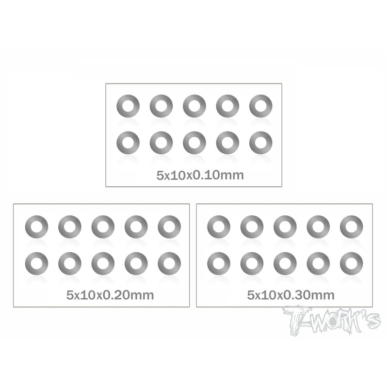 TA-124      5 x 10 Stainless Steel Shim Washer  ( 0.1, 0.2, 0.3mm )