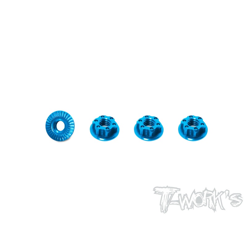 TA-126 7075-T6 Light Weight Low Profile Serrated M4 Wheel Nuts (4pcs)