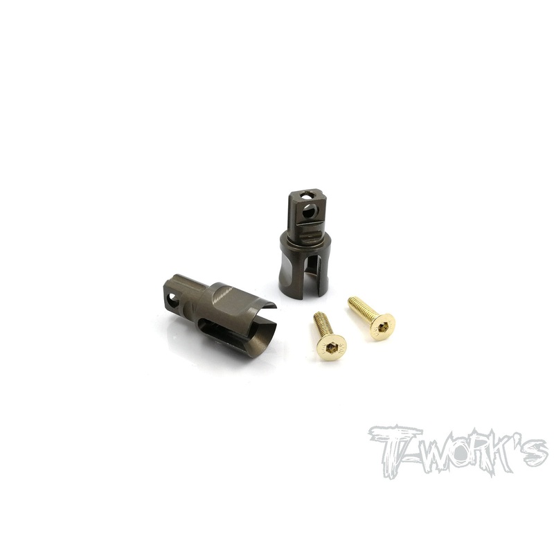 TE-163-M 7075-T6 Hard Coated Alum.  Front Spool Cups( For Mugen MTC1 )