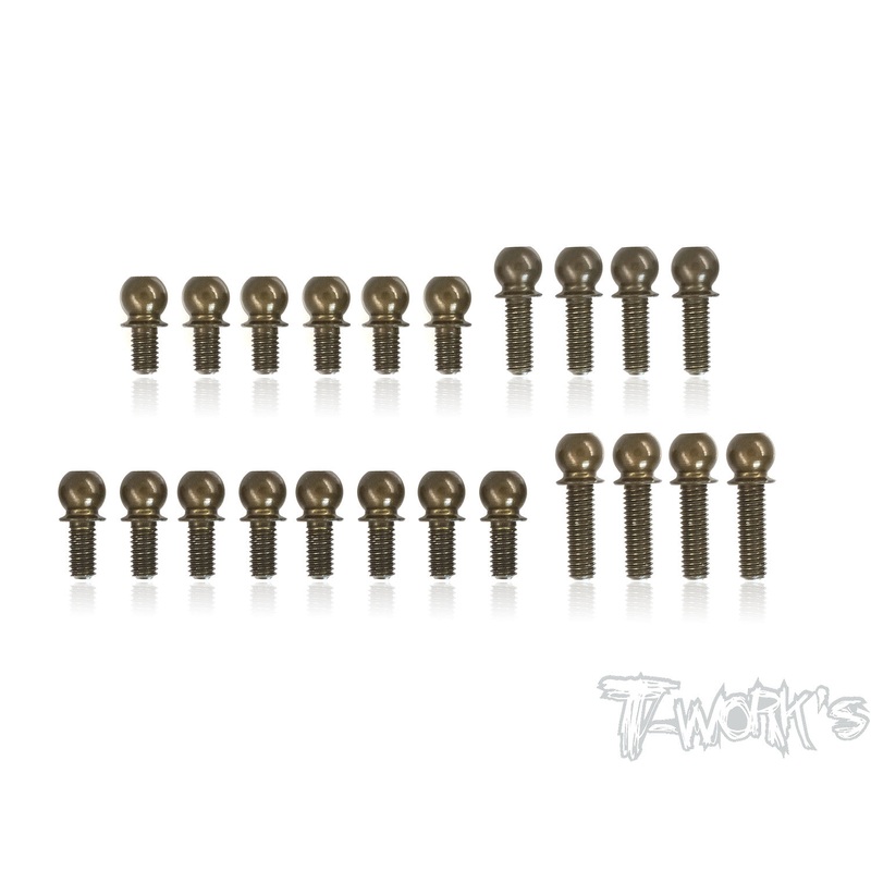 TE-205-T4  7075-T6 Hard Coated Alum.Ball End Set ( For Xray T4'18 )