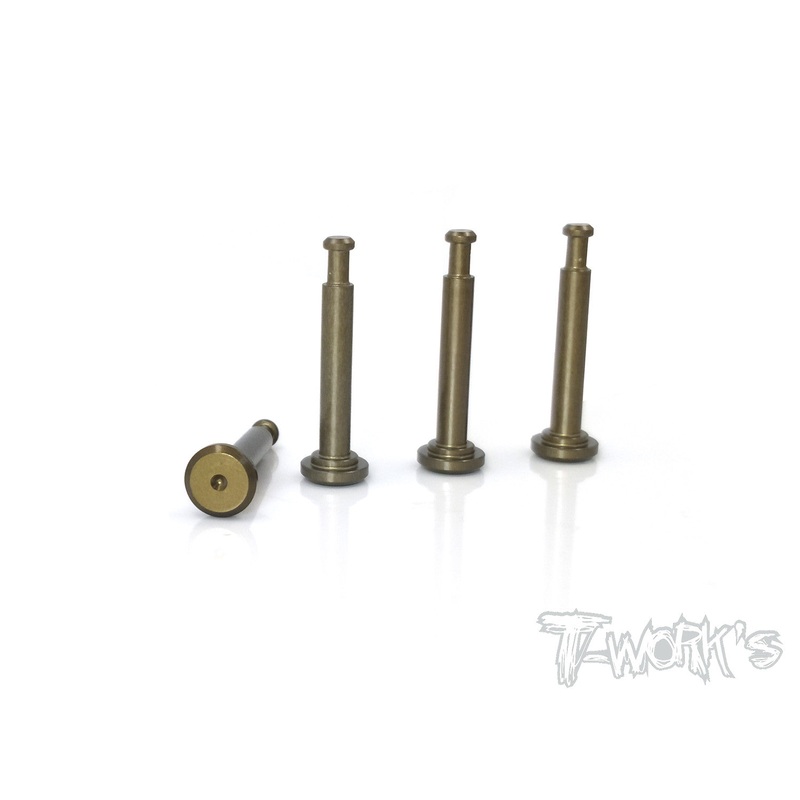TO-198-RC8 7075-T6 Hard Coated Lower Shock Mount Pins ( For Team Associated RC8 B3.1/B3.2/T3.2/T3.2E) 4pcs.