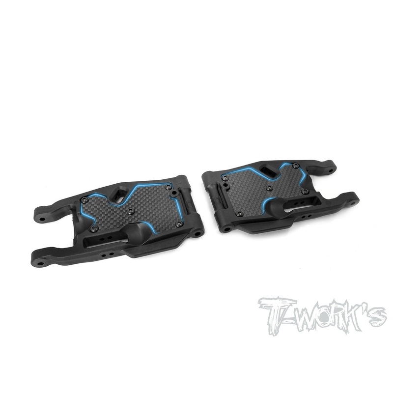TO-246-MBX8-R Graphite Rear A-arm Stiffeners ( For Mugen MBX8 )