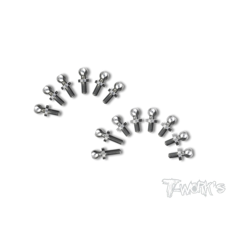 TP-077 64 Titanium Ball End Set  (For Kyosho Lazer ZX6.6)