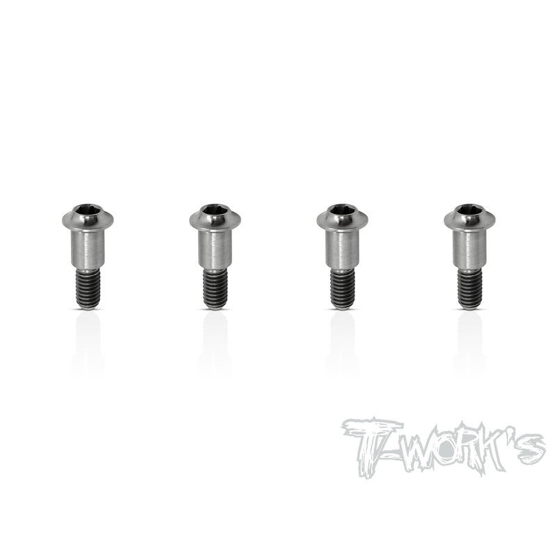 TP-089 64 Titanium King Pin Screw 4pcs.  For TEKNO EB410/EB410.2