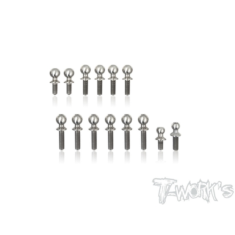 TP-093 64 Titanium Ball End set ( For Team Associated RC10 T6.1 )
