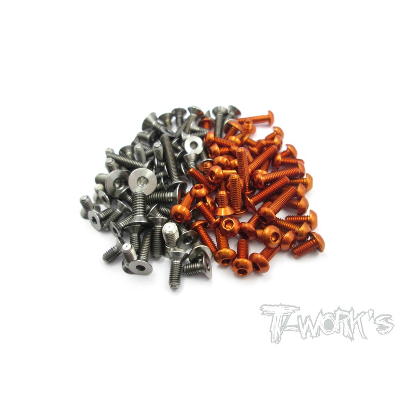 TASS-T4-20 64 Titanium &7075-T6 Screw set 93pcs.(For Xray T4 2020)