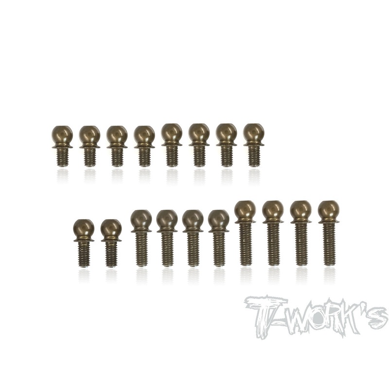 TE-205-T420 7075-T6 Hard Coated Alum.Ball End Set ( For Xray T4 2020 )