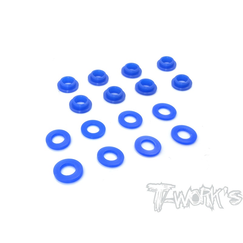 TO-201-MBX POM Shock Shaft Guides ( Mugen MBX8/7R/7/7GT/ MBX8 ECO/Mugen MBX8R ) Each 8pcs.