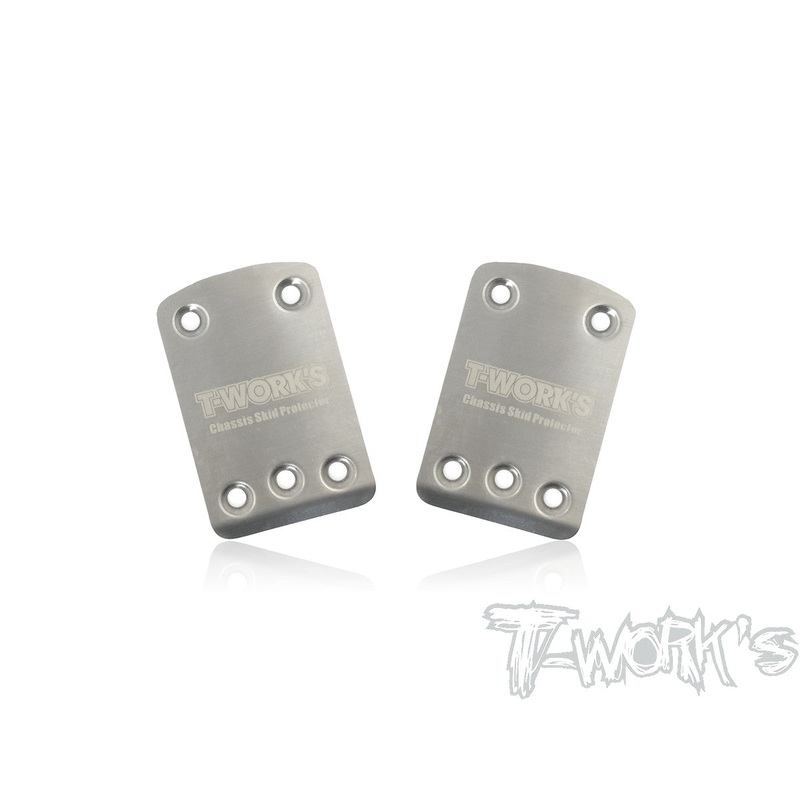 TO-220-B64 Stainless Steel Rear Chassis Skid Protector ( For Team Associated RC10 B64/B64D ) 2pcs.