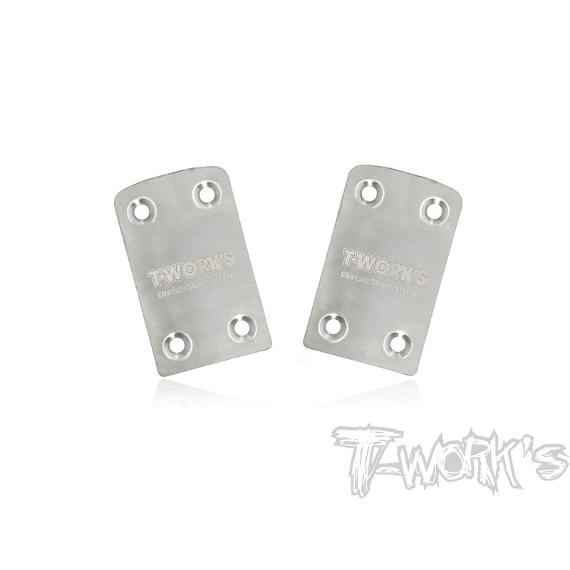 TO-220-SRX Stainless Steel Rear Chassis Skid Protector ( Serpent SRX8 EVO) 2pcs.