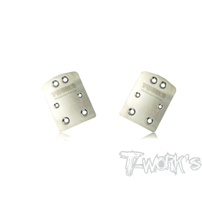 TO-220-T2.0 Stainless Steel Rear Chassis Skid Protector ( TEKNO NB48 2.0 ) 2pcs.
