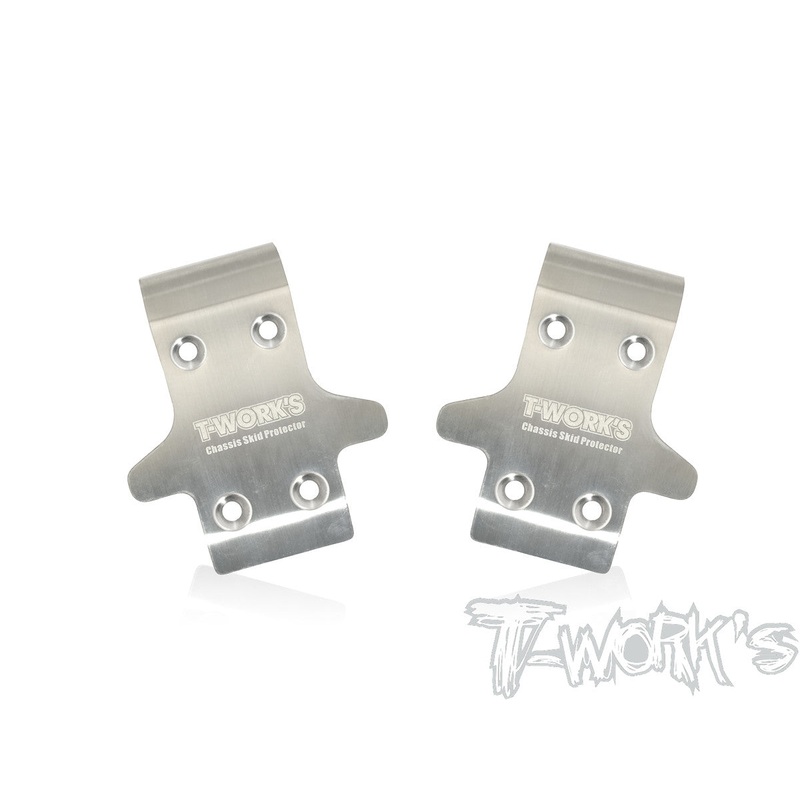 TO-235-SRX Stainless Steel Front Chassis Skid Protector ( Serpent SRX8 EVO ) 2pcs.