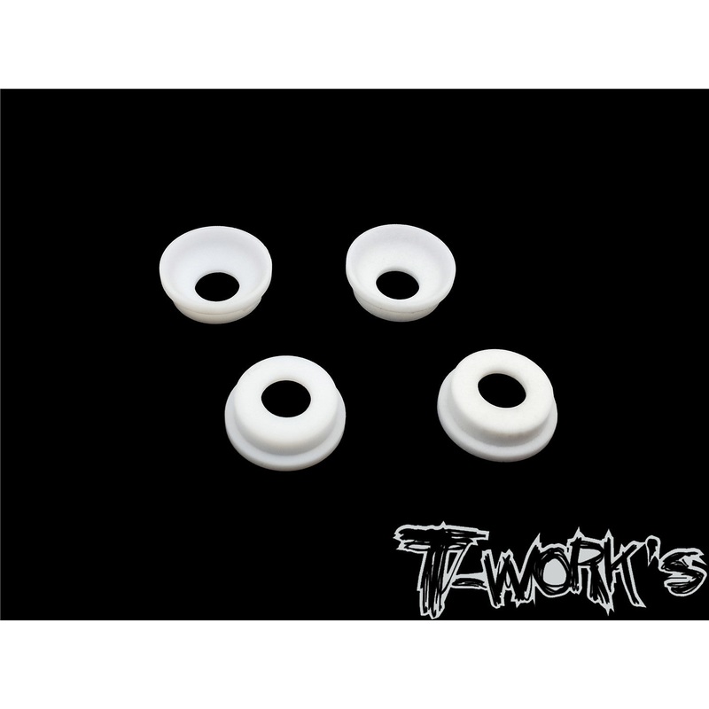 TO-268-RC8 Front Upright Adjust Nut Teflon Spacers ( For Team Associated RC8 B3.1/B3.2/T3.2/T3.2E ) 4pcs.