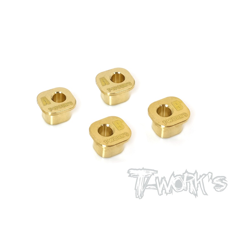 TO-271-MP10 Brass Rear Hub Insert A&B Each 2pcs. ( For Kyosho MP10 )