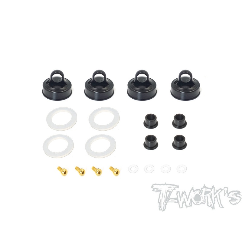 TO-273-K Black Hard Coated 7075-T6 Alum Aeration Shock Cap ( For Kyosho MP10/ MP9 TKI3/TKI4 /MP9E/ MP9E EVO )