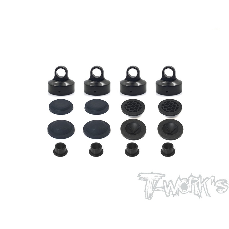 TO-274-M Black Hard Coated 7075-T6 Alum Diaphragm Shock Cap (  For Mugen MBX8/7R/7/MBX8 ECO/Mugen MBX8R  )