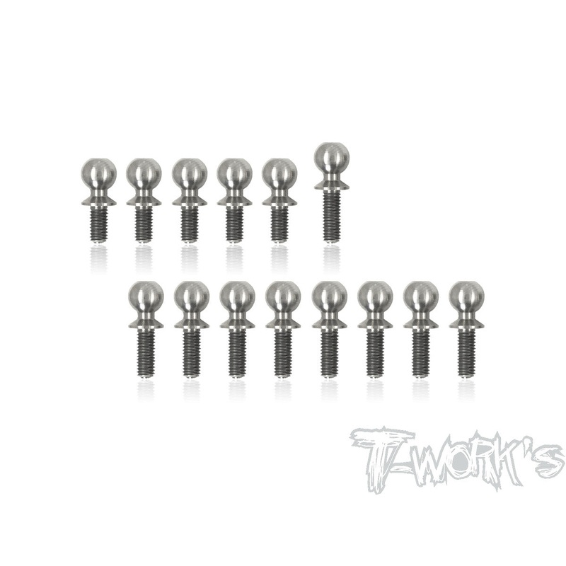 TP-104 64 Titanium Ball End Set  (For Team Associated RC10 B74/B74.1)
