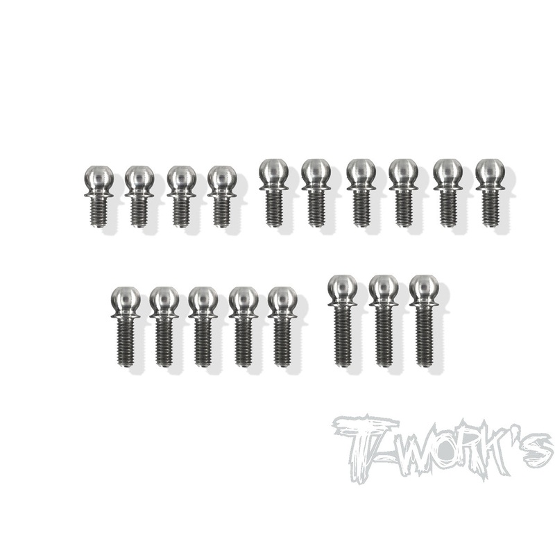TP-10864 Titanium 4.9mm Ball End  set ( For Xray T4F )