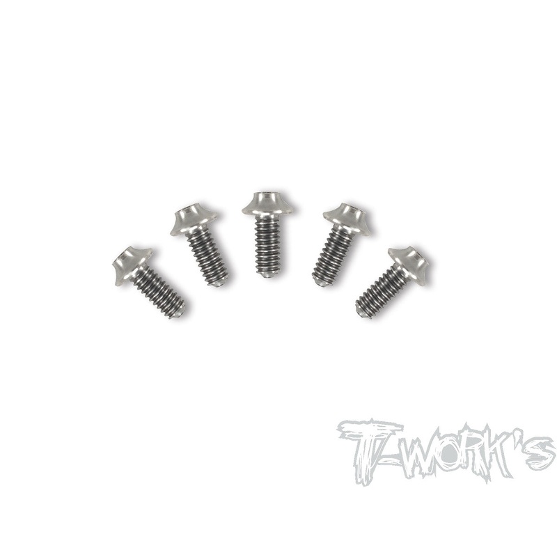 TSS-U-5 64 Titanium M2 Hex. Socket UFO Head Screw 5Pcs.
