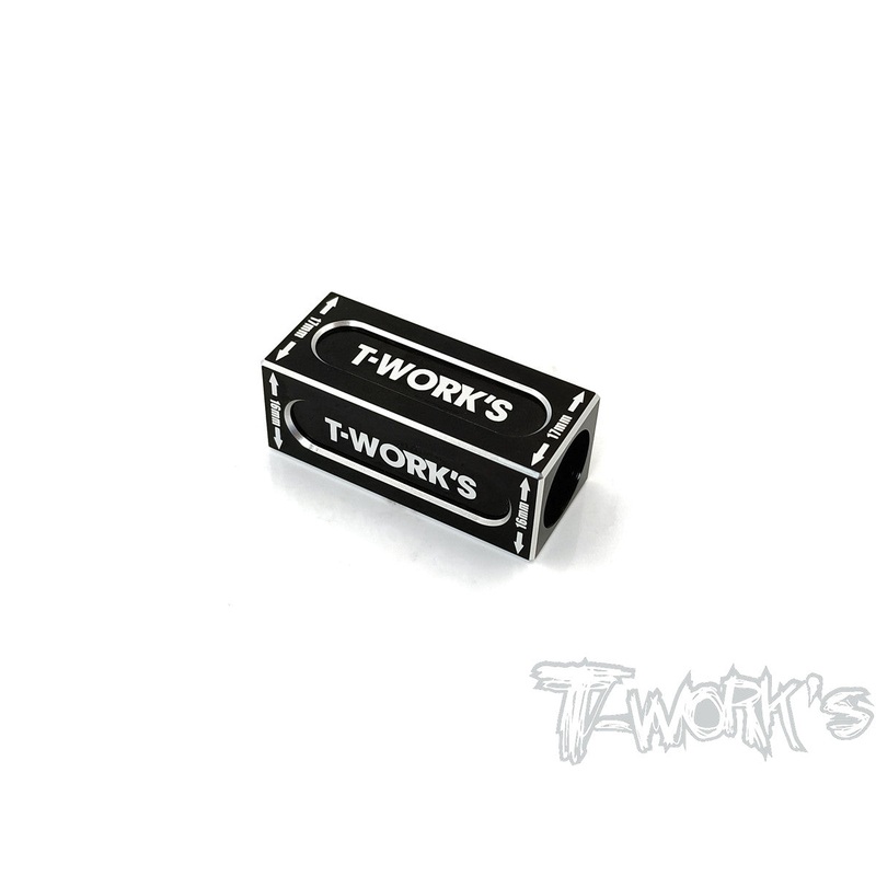 TT-074BK16/17mm  Anti Tweak Block ( For Xray T4 2020) Black