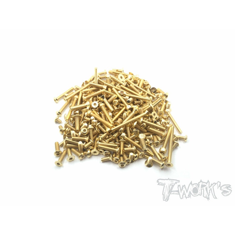 GSS-B74.1 Gold Plated Steel Screw Set 153pcs. ( For Team Associated RC10 B74.1 )