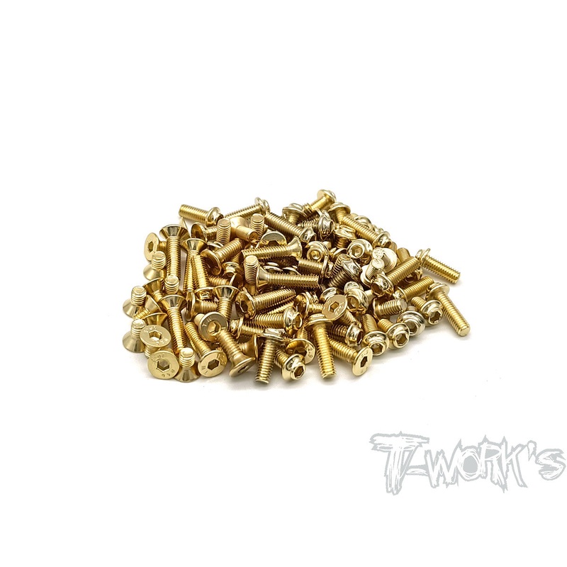 GSSU-A12 Gold Plated Steel UFO Screw Set 45pcs. ( For Awesomatix A12 )