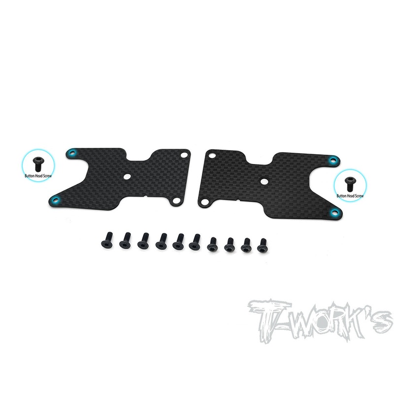 TO-246-B3.2-RV2 Graphite Rear A-arm Stiffeners 1mm/1.2mm Ver.2 ( For Team Associated RC8 B3.2 )