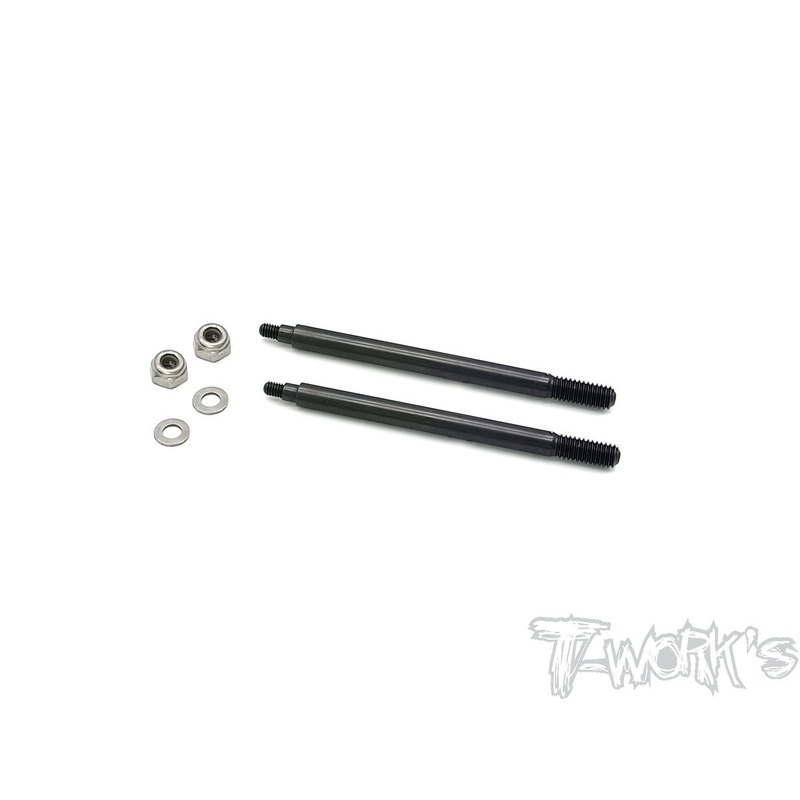 TO-260-AG DLC coated Front Shock Shaft  57.9mm (  Agama A319  ) 2pcs.